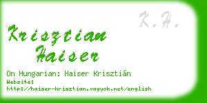 krisztian haiser business card